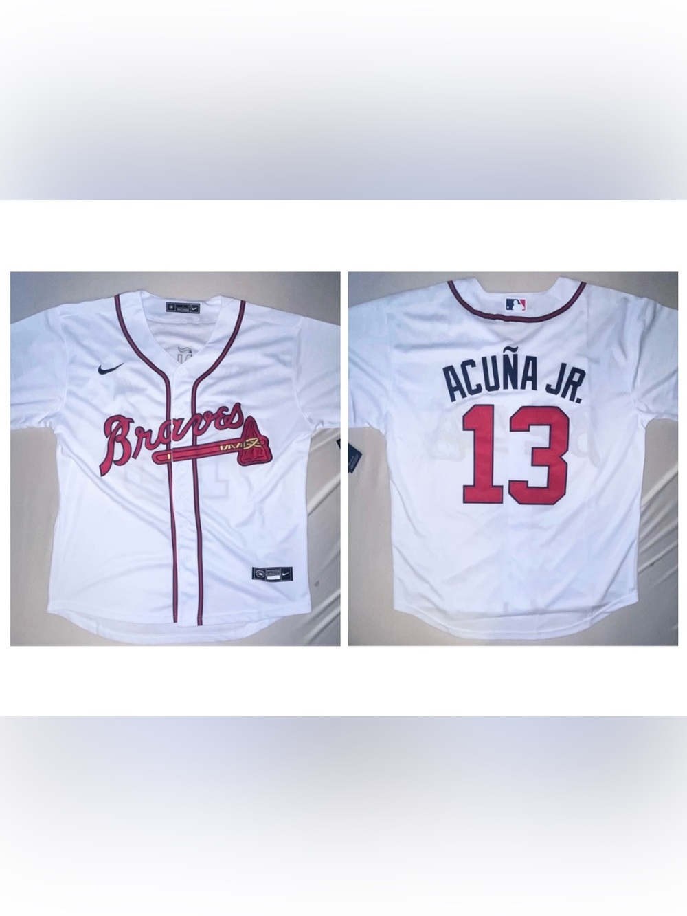 Atlanta Braves #13 Ronald Acuna Jr. Authentic Nike MLB Elite Baseball Jersey